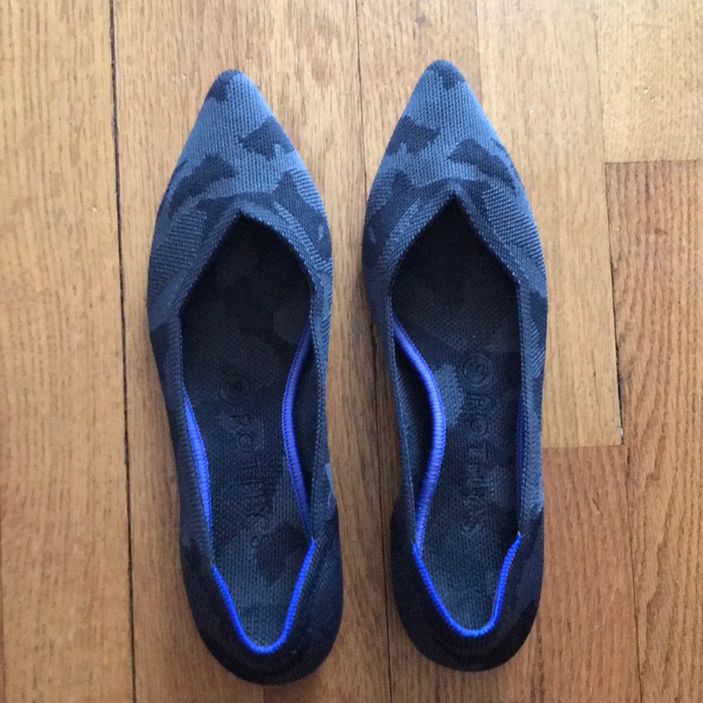 Rothys point grey camo size 8